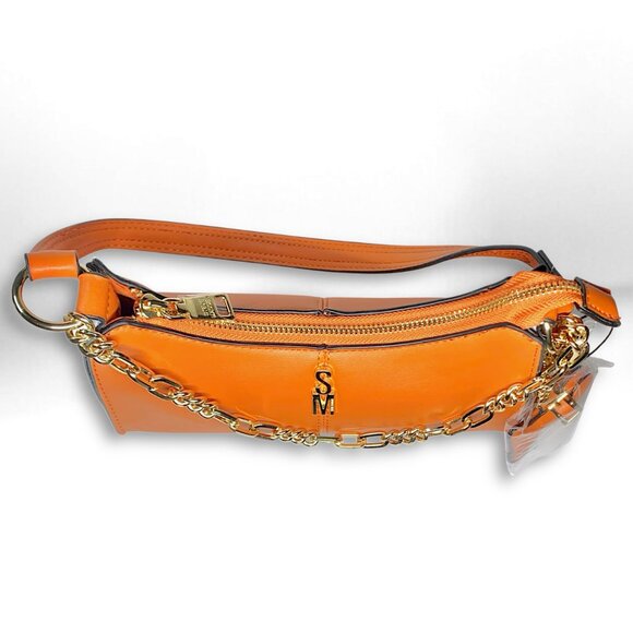 Steve Madden—Vegan Leather Shoulder Bag & 2 Bag Charms—Burnt Orange *NWT* - Picture 7 of 11